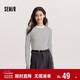 森馬（Semir）長(cháng)袖T恤女春正肩緊身圓領(lǐng)打底衫女士顯瘦百搭套頭衫101125101007
