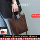 柏薩尼（PESASRIE）品牌包包女包新款手提菜籃子包時(shí)尚百搭斜跨單肩包生日跨年禮物 咖啡色【全國十倉/當次日達】 精美禮盒包裝送女友送老婆