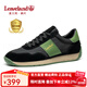楓葉（leaveland）男鞋2025新品復古時(shí)尚透氣阿甘鞋男輕便軟底戶(hù)外運動(dòng)休閑慢跑鞋男 黑色（皮鞋碼） 40