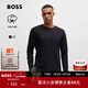 雨果博斯BOSS男士輪廓徽標常規版棉毛T恤 001-經(jīng)典黑 M