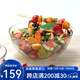 多萊斯法國進(jìn)口鋼化玻璃碗家用輕奢餐碗透明碗耐高溫飯碗甜品碗高檔餐具 透明色3550ml餐碗2019A-單只