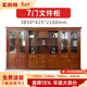 忠勝辦公家具老板桌辦公桌總裁辦公家具大班臺經(jīng)理桌高檔中式大氣船舵領(lǐng)航者 7門(mén)書(shū)柜（3.85米）