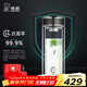 希諾（heenoor） 抗菌杯雙層玻璃杯男女士大容量濾網(wǎng)隔熱水杯辦公簡(jiǎn)約便攜茶杯子 中閃銀灰-細長(cháng)易握360ml