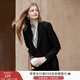 香影小西裝外套女短款2026春季新款高級感氣質(zhì)超好看正肩白色西服 黑色 S 155/80A/85-95斤