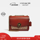 蔻馳（COACH）【專(zhuān)享直降】奧萊女士女包經(jīng)典標志帆布MADISON 單肩斜挎包山茶花 棕黃色銹色