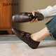 達芙妮樂(lè )福鞋女2026春季新款復古巴洛克小皮鞋英倫風(fēng)平底一腳蹬軟底單鞋