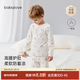 babylove【紡軟織柔】寶寶家居服套裝春秋嬰幼兒純棉內衣打底秋衣睡衣套裝 青欖棲枝 90 cm