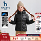 哈吉斯（HAZZYS）童裝女童羽絨服2025冬季新款蓄熱抑菌保暖連帽外套 鉆石黑 165