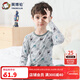 英博倫兒童內衣套裝萊卡棉男童秋衣秋褲大童男孩睡衣大童棉毛衫校服神器 85161蘭灰 130