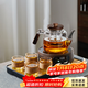 憶壺茶（YIHUTEA）玻璃煮茶壺2025新款電陶爐套裝家用多功能燒水養生壺大容量茶具 【煮茶7件套】透明壺+數顯木紋爐+4杯+茶盤(pán)