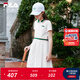 斐樂(lè )FILA童裝兒童連衣裙2025年夏季新款網(wǎng)球裙女童大小童運動(dòng)裙子 標準白-WT 150