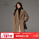 帕什雙面10%山羊絨大衣女25秋冬新加襯801西裝領(lǐng)中長(cháng)毛呢外套RT-S1006 原駝色 S