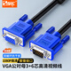 三堡（SMT）高清VGA線(xiàn) 電腦顯示器電視投影儀投屏連接線(xiàn)  雙磁環(huán) VGA延長(cháng)線(xiàn) 3+6線(xiàn)芯 【工程級】VGA線(xiàn) 針對孔 1.5米
