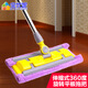 寶優(yōu)妮平板拖把大號家用平推拖把旋轉木地板夾毛巾可拆洗拖布拖地板 【灰綠款】9087-1平板拖把