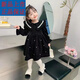 G.duck童裝秋冬過(guò)年寶寶拜年服女孩加絨加厚公主裙女童連衣裙喜慶裙子潮 黑色(加絨加厚) 130