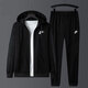耐克（NIKE）運動(dòng)套裝男裝26春季新款簡(jiǎn)約休閑小標夾克外套 收口長(cháng)褲 兩件套 經(jīng)典款夾克套裝/加絨 XL/180