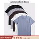Abercrombie & Fitch【重磅短T】小麋鹿圖案5件組合套裝短袖T恤25夏季男裝124-5045 灰色多色 M (180/100A)