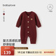 babylove【清倉】嬰兒連體衣秋冬款針織哈衣爬服純色男女寶寶毛衣保暖衣服