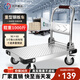 光環(huán)鋼板平板車(chē)小推車(chē)折疊便攜手推車(chē)四輪拉貨車(chē)倉庫拖車(chē)快遞搬運拉車(chē) 90*60十梁加固載1000斤5寸烽火剎車(chē)輪