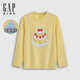 蓋璞Gap女童2026春季新款純棉趣味亮片圓領(lǐng)寬松長(cháng)袖T恤兒童裝862011 黃色 160 cm(14-15歲)亞洲尺碼
