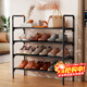 安爾雅鞋架簡(jiǎn)易多層家用臥室客廳收納架經(jīng)濟型小榨鞋柜置物架 四層60