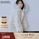 SNIDEL2025秋冬新品抽繩收腰毛領(lǐng)連帽中長(cháng)款鴨絨羽絨服SWFC255304 象牙白 均碼
