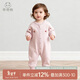 乖奇熊女寶寶針織連體哈衣秋冬季嬰幼兒保暖可愛(ài)毛衣外出衣服冬款