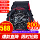 卡西歐CASIO男表 G-SHOCK大表盤(pán)雙顯黑金電子表多功能防震防水運動(dòng)多功能手表 黑紅GA-110HR-1A