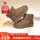 駱駝（CAMEL）雪地靴女簡(jiǎn)約厚底棉鞋百搭加絨加厚保暖靴 L24W275721 棕色 39 