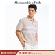 Abercrombie & Fitch【條紋POLO】小麋鹿圖案男裝25夏季美式POLO短袖T恤124-5299 淡咖色 S (175/92A)