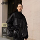 江南布衣（JNBY）冬短款棉衣女立領(lǐng)寬松光感亮面外套蝴蝶結休閑通勤5N0B12660