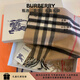 博柏利（BURBERRY）巴寶莉格紋羊絨圍巾 輕奢 男女同款 卡其色 新年禮物禮盒80181731 卡其色 168*30CM