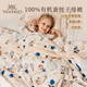 英氏（YEEHOO）母嬰兒童A類(lèi)100%全棉蠶絲冬季子母二合一被子夢(mèng)幻星空樂(lè )園120*150