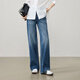 逸陽(yáng)（ESE-Y）四面彈力直筒牛仔褲女26年春季新款萊賽爾棉顯瘦闊腿褲 牛仔藍 30