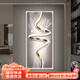 墨派 入戶(hù)玄關(guān)裝飾畫(huà)豎版帶燈LED發(fā)光畫(huà)現代輕奢客廳走廊背景墻壁掛畫(huà) 富饒之線(xiàn) 80*160cm(LED燈畫(huà)/遙控插電款)