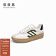 莎莎蘇【明星同款】秋冬新款運動(dòng)休閑鞋厚底德訓鞋馬卡龍小白鞋女騏驥紅 奶油白 35
