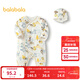 巴拉巴拉童裝秋冬裝新生嬰兒連體衣男女寶寶哈衣服夾棉包屁衣爬服保暖可愛(ài) 白黃色調00313 66cm
