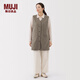 MUJI女式 抓絨 長(cháng)背心 馬甲馬夾女款25年冬季女裝外套 BB2T7C5A 深咖啡色 M (160/84A)