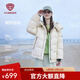 坦博爾2025新款羽絨服女短款運動(dòng)可脫卸帽秋冬保暖外套TB5550386D 軟糖香草黃 M (165)