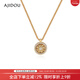 AJIDOU阿吉豆項鏈女款八寶羅盤(pán)鎖骨鏈短頸鏈元旦節跨年禮物 金色 0cm 1個(gè)