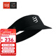 COMPRESSPORT空頂帽跑步馬拉松男女遮陽(yáng)帽子網(wǎng)球運動(dòng)透氣止汗防曬 競賽空頂帽  黑色