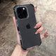 邁比亞【高級感亞克力四角氣囊】新款網(wǎng)紅爆款適用iphone17promax蘋(píng)果16pro高透防滑15超好看防摔保護殼 【經(jīng)典黑-大孔】四角防摔-亞克力-高透背板 iPhone 16 Pro Max