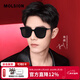MOLSION陌森太陽(yáng)鏡肖戰同款大框偏光墨鏡高質(zhì)感顯臉小MS3056 標準碼C11 鏡框：亮黑  鏡片：灰色 不配度數