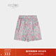 ERDOS KIDS鄂爾多斯童裝純棉小碎花休閑寬松幼童女童短褲褲子 櫻花粉 80 cm