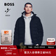 雨果博斯BOSS 【防潑水】男士25年冬季新款羽絨填充連帽棉服 001-黑色 M