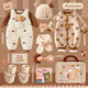 七月天使寶貝嬰幼兒衣服新初生兒禮盒剛出生小寶寶滿(mǎn)月見(jiàn)面送禮物套裝高檔秋冬 熊三歲的心意房子 73cm 3-6個(gè)月