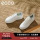 愛(ài)步（ECCO）休閑鞋女 厚底增高百搭平底鞋板鞋休閑運動(dòng)鞋 街頭219613 灰白色/白色/灰藍色21961361219 38