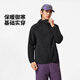 李寧寬松連帽開(kāi)衫外套搖粒絨衛衣男子春季厚款運動(dòng)外套 【加絨】黑色-6 XL