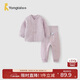 童泰（TONGTAI）寶寶秋衣套裝秋冬季純棉保暖嬰兒內衣高腰提花秋褲睡衣紫色110cm