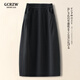GCRZW高端毛呢黑色半身裙秋冬季2025新款中長(cháng)裙獨特超好看花苞裙 深灰色 【輕奢氣質(zhì)款】 3XL /31 建議135-145斤